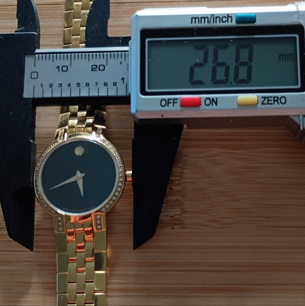 Movado Watch Gold Diamond FACETO $2495 - Picture 10 of 11